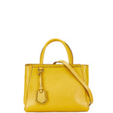 フェンディ プチトゥージュール ハンドバック ショルダーバッグ 2WAY 8BH253 イエロー レザー レディース FENDI 【中古】